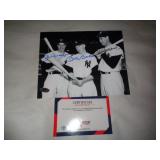 8X10 W CERT - DIMAGGIO,MANTLE & WILLIAMS