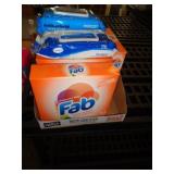 6 BOXES FAB DETERGENT & 3 PACKS HAND WIPES