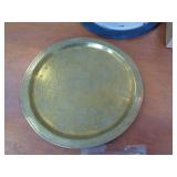 BRASS EGYPTIAN THEME PLATE