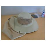 SUMMER HAT W NECK PROTECTER - TAN