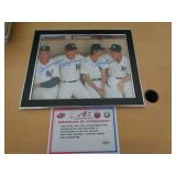 8X10 PHOTO W CERT -  DIMAGGIO,FORD,MARTIN,MANTLE