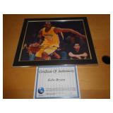 8X10 PHOTO W CERT -  KOBE