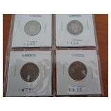 4 LIBERTY "V" NICKELS