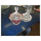 2 - GLASS CANDY DISHES