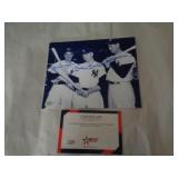 8X10 PHOTO W CERT - DIMAGGIO, MANTLE, WILLIAMS