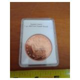 1 OZ COPPER ROUND -  SEATED LIBERTY