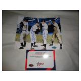 8x10 PHOTO W CERT - SNIDER,MANTLE,DIMAGGIO,MAYS