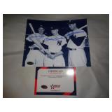 8x10 PHOTO W CERT - DIMAGGIO,MANTLE & WILLIAMS