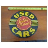 CAST IRON USED CAR SIGN / HEAVY