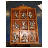 PEWTER FIGURINES AND DISPLAY