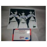 8x10 PHOTO W CERT - DIMAGGIO,MANTLE, WILLIAMS