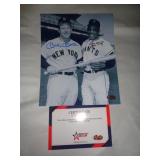 8x10 PHOTO W CERT - MANTLE & MAYS