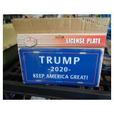 CASE OF 24 METAL TRUMP LICENSE PLATES CASE OF 24 METAL TRUMP LICENSE PLATES