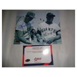 8X10 PHOTO W CERT - KOUFAX & MAYS