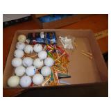 LOT OF GOLF BALLS & TEES
