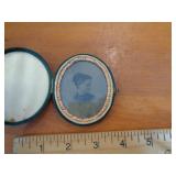 ROUND TINTYPE IN HOLDER