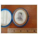 ROUND TINTYPE IN HOLDER