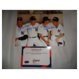 8X10 PHOTO W CERT - DIMAGGIO,FORD,MARTIN,MANTLE