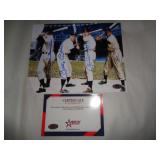 8X10 PHOTO W CERT - SNIDER,MANTLE,DIMAGGIO,MAYS
