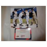 8X10 PHOTO W CERT - SNIDER,MANTLE,DIMAGGIO,MAYS