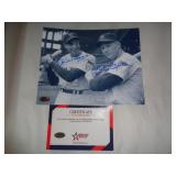 8X10 PHOTO W CERT - DIMAGGIO & MANTLE