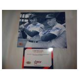 8X10 PHOTO W CERT - DIMAGGIO & MANTLE