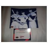 8X10 PHOTO W CERT - DIMAGGIO,MANTLE,WILLIAMS