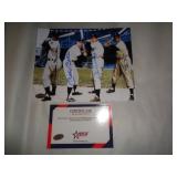 8X10 PHOTO W CERT - SNIDER,MANTLE,DIMAGGIO,MAYS