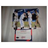 8X10 PHOTO W CERT - SNIDER,MANTLE,DIMAGGIO,MAYS