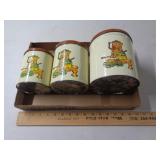 3 VINTAGE TIN CANISTERS