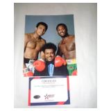 8X10 PHOTO W CERT - ALI & FRAZIER