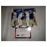 8X10 PHOTO W CERT - SNIDER,MANTLE,DIMAGGIO,MAYS