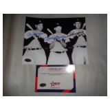 8X10 PHOTO W CERT - DIMAGGIO,MANTLE, WILLIAMS