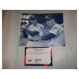 8X10 PHOTO W CERT - DIMAGGIO & MANTLE