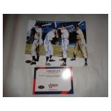 8X10 PHOTO W CERT - SNIDER,MANTLE,DIMAGGIO,MAYS