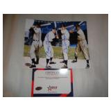 8X10 PHOTO W CERT - SNIDER,MANTLE,DIMAGGIO,MAYS
