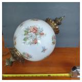VINTAGE BIG GLASS GLOBE HANGING LAMP