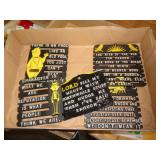 LOT OF WROUGHT IRON WALL SIGNS
