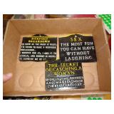 LOT OF WROUGHT IRON WALL SIGNS