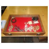 COSTUME JEWELRY AND CASE