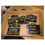 LOT OF WROUGHT IRON WALL SIGNS
