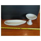2 - MILK GLASS ITEMS