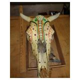 COW HEAD SKULL / NATIVE AMERICAN STYLE