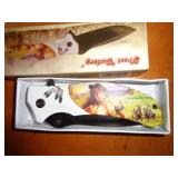 INDIAN SCENE LOCKBACK KNIFE