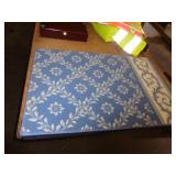 26X17 DOOR MAT - BLUE & WHITE
