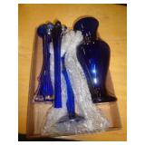LOT OF COBALT BLUE GLASSWARE
