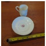 DANBURY MINT CUP & SAUCER / ROSE