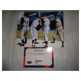 8X10 PHOTO W CERT - SNIDER,MANTLE,DIMAGGIO, MAYS