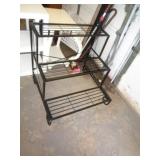 BLACK METAL PLANT RACK 28' T BLACK METAL PLANT RACK 28' T