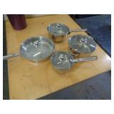 SET OF 4 PANS W LIDS SET OF 4 PANS W LIDS